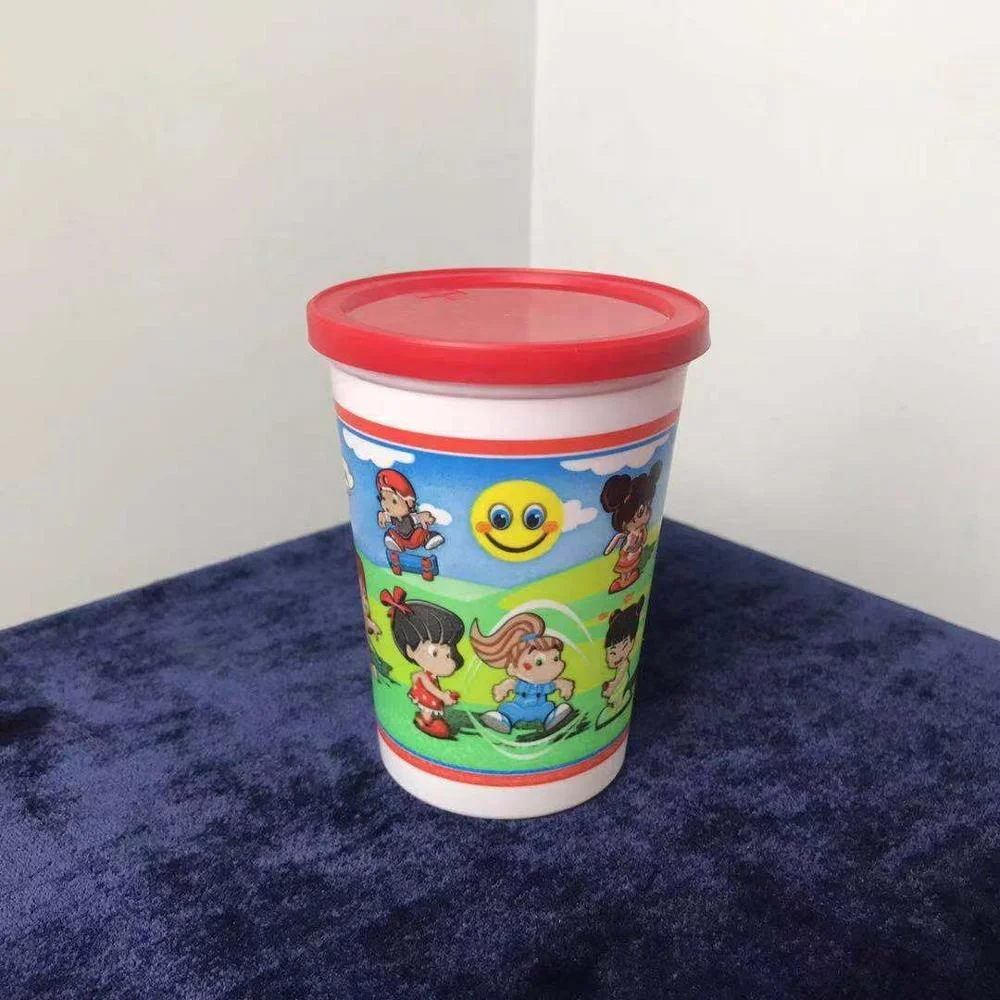 Wholesaler Disposable Customized Reusable Plastic PP Kid Cup With Lid and Straw