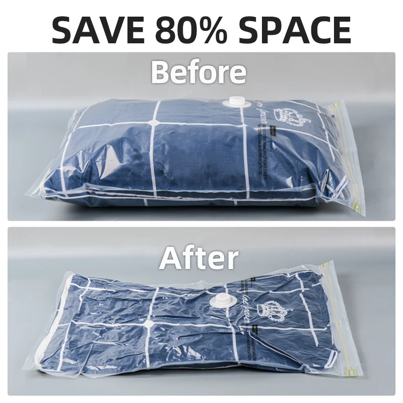 Reusable Space Saver Bags With Pump Vacuum Compression Storage for