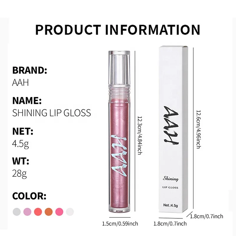 Clear Glitter Women Moisturizing Private Label Lip Gloss Plumping Lip Care Glitter Lipstick For Women Wholesale