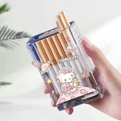 JiaXin transparent cigarette Protective Box Sanrio rechargeable lighter Plastic Acrylic Cigarette Case with usb lighter