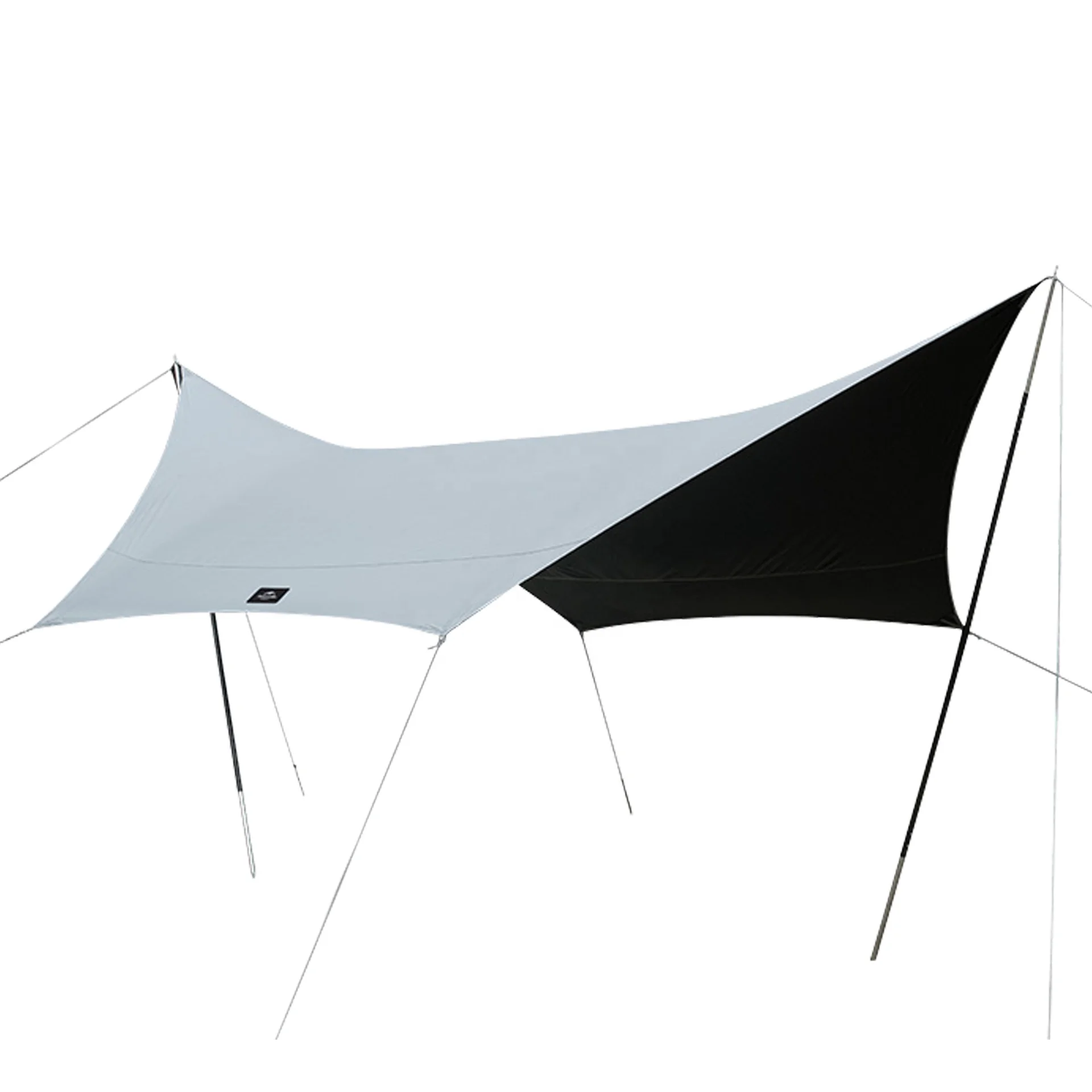 Vinyl hexagonal canopy tent large space large size sunscreen rainproof hiking camping tourism