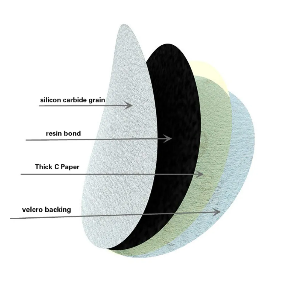 konaflex abrasive premium platinum white  6inch(150mm) hook&loop sanding disc
