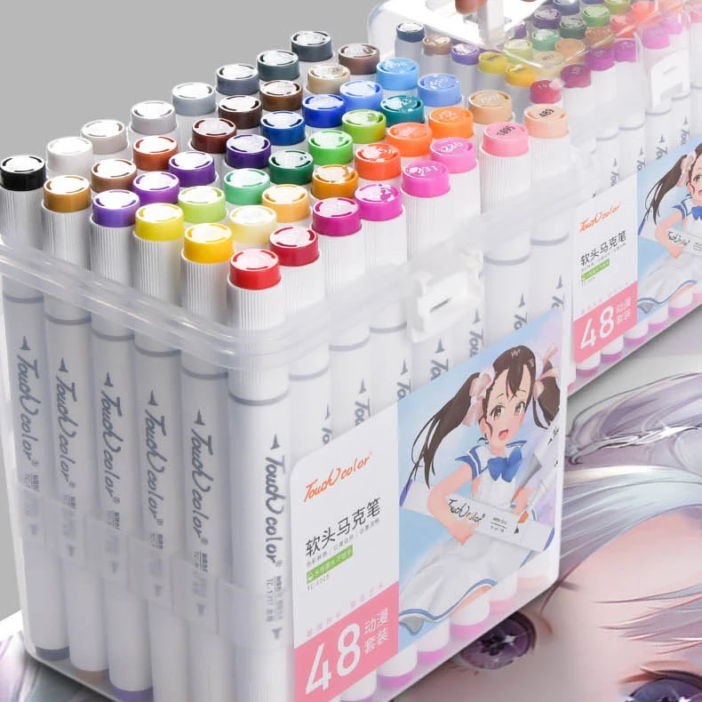 Supplier Manufacturer Custom Wholesale Kids Art Marker Pen Color Dual Tips Marker Pen set 200colors