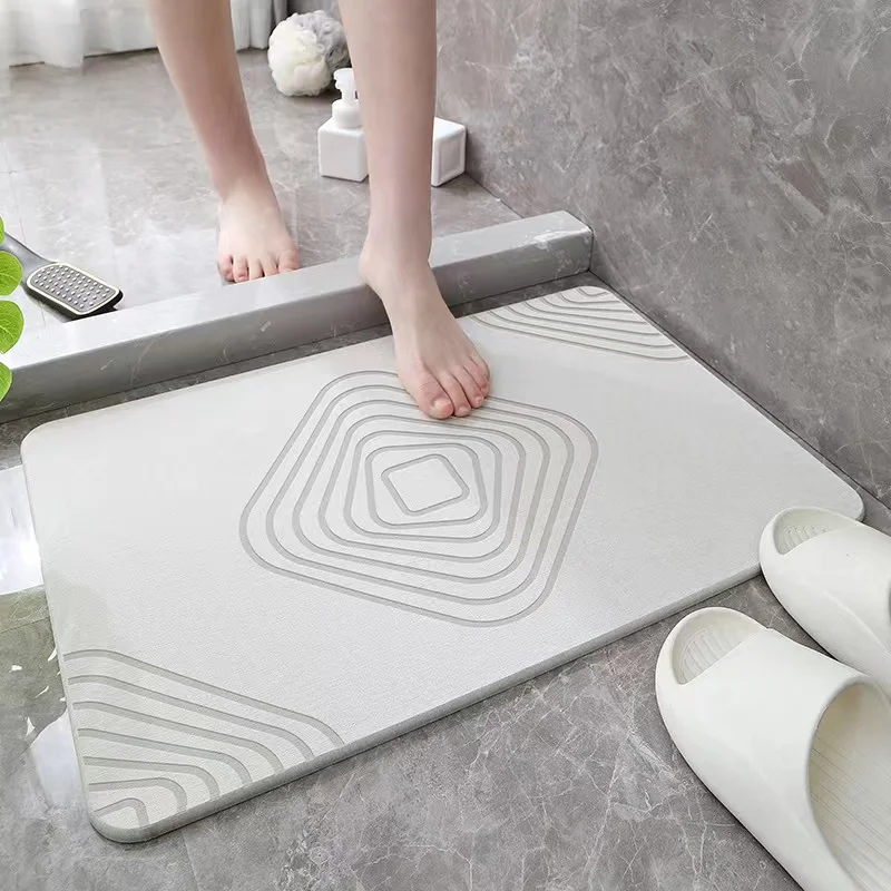 Wholesale Diatomaceous Earth Quick Dry Diatomite Carve Stone Bath Mat