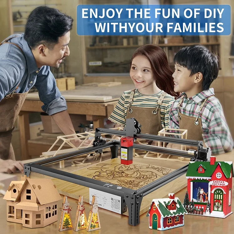 Hot sale Blue laser diode mini automatic diy new engraving cutting machines for wood plastic MDF