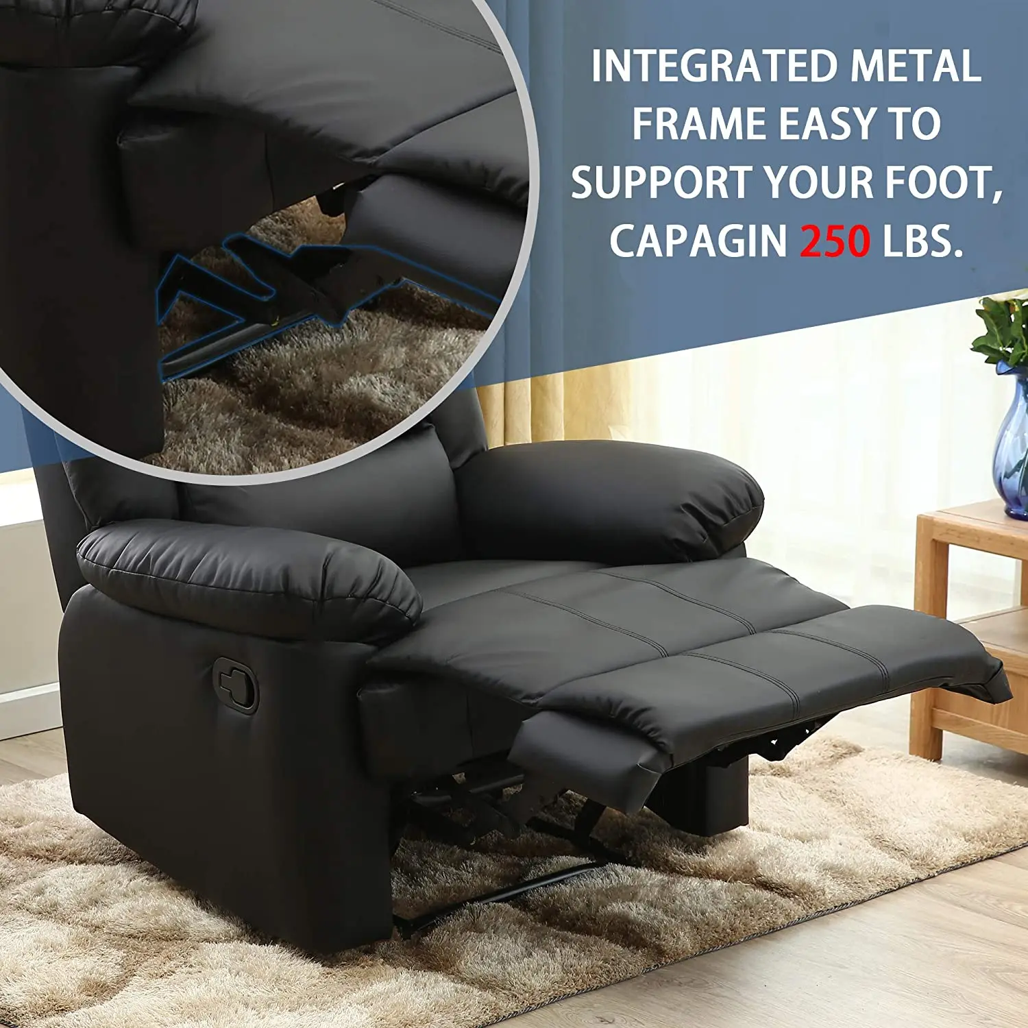 8 point vibration massage heat swivel rocker glider air leather mix palomino recliner sofa chairs usb charing for phone