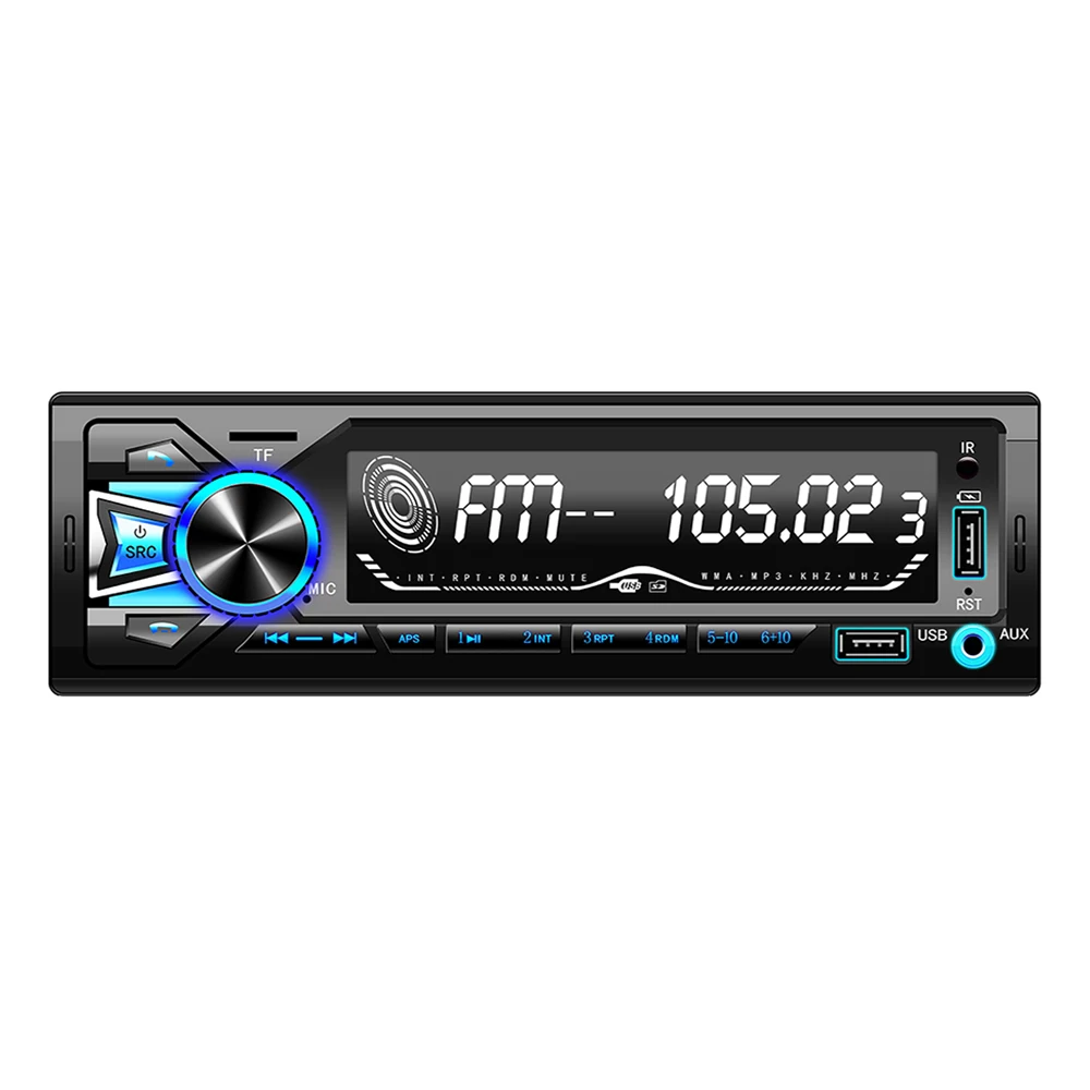 Hot Selling Newest LED MP3 player Car Radio 2 USB BT 12V 1 Din Stereo Player MP3 FM Receiver TF Car audio Player