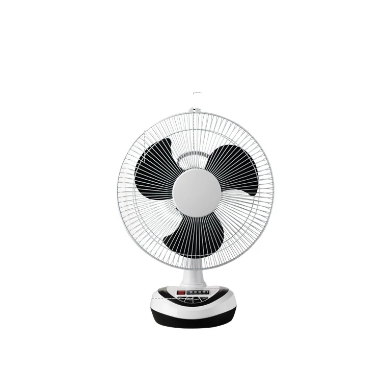 New Home Appliance 12 INCH high 5 speeds adjust rechargeable table fan solar