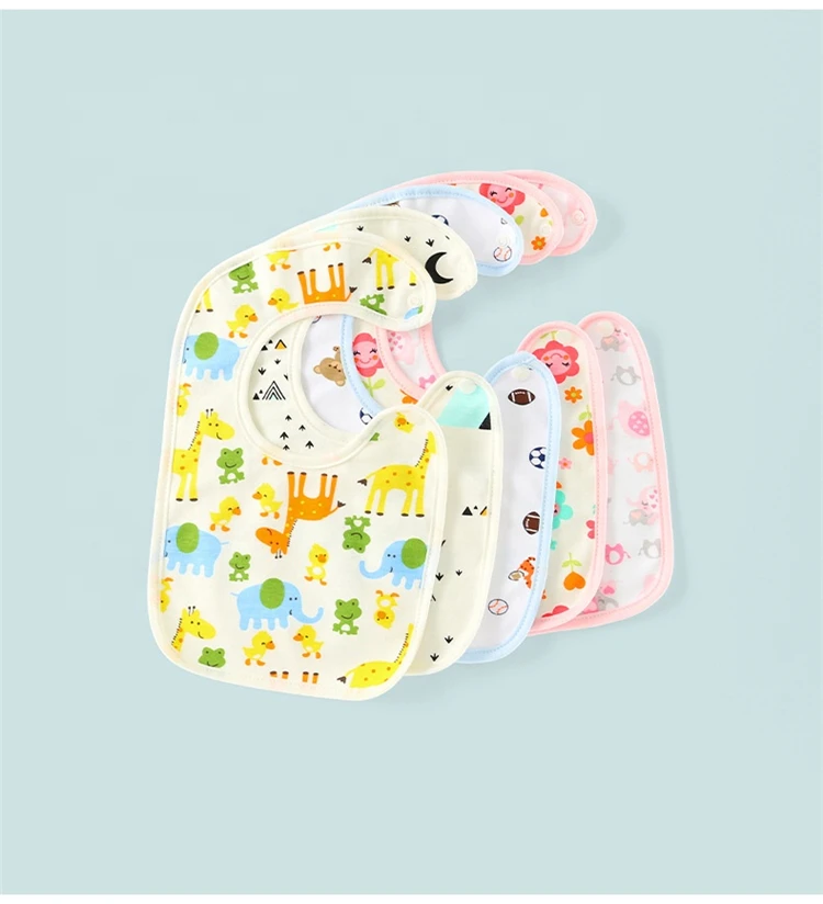 Wholesale China Supplier Bib Washable Natural Waterproof 100% Cotton Baby Bibs