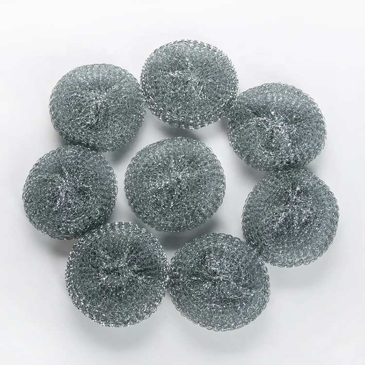 Latest Wholesale High Quality Home Kitchen Cleaning Tool Saucepan Scourer Ball Steel Wool Mesh