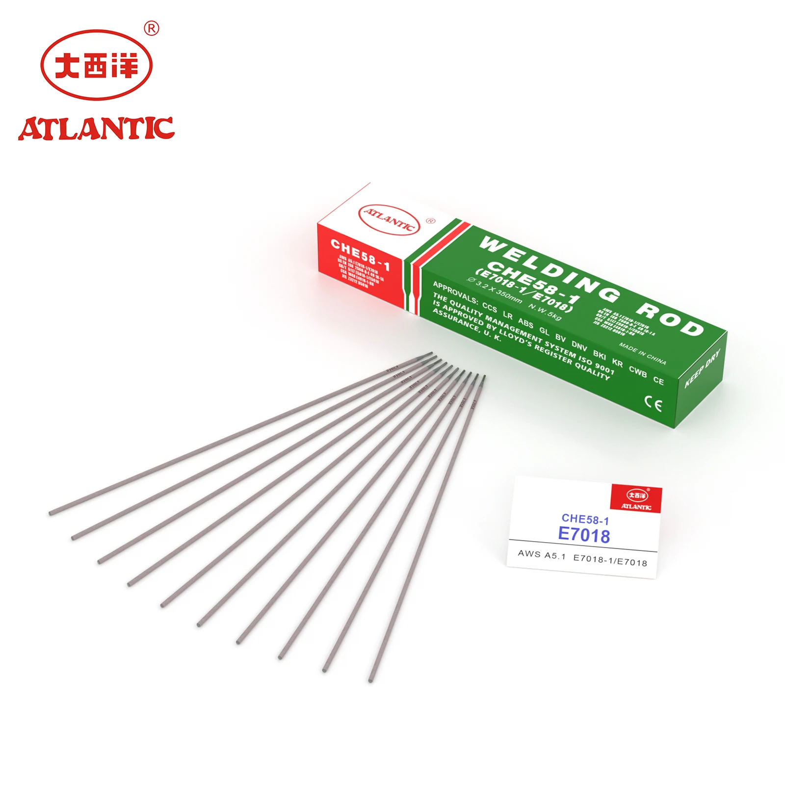 ATLANTIC High Quality Factory Price Low-hydrogen CHR256 2.5 mm 3.2 mm 4.0 mm 7018 E7018  Welding Electrode