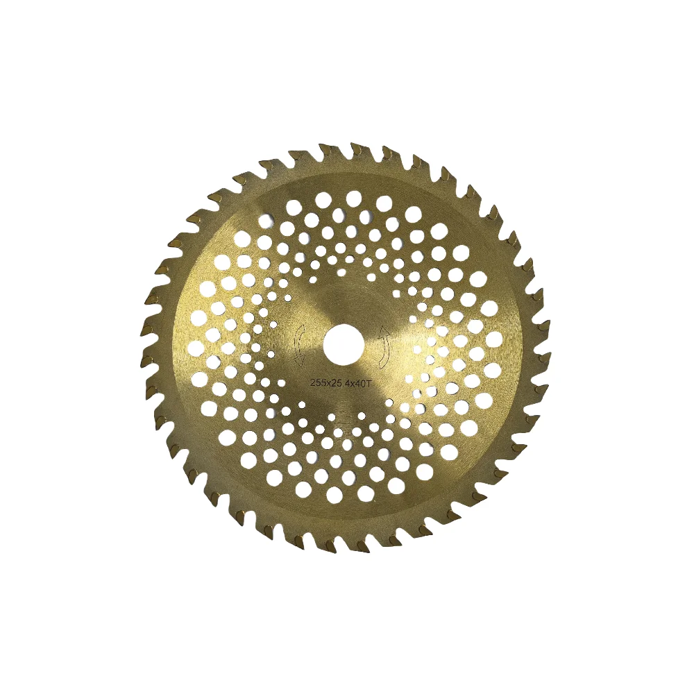 Blade Brush Cutter Spare Parts Gold Color Brush Cutter Circular Saw For Cutting Grass