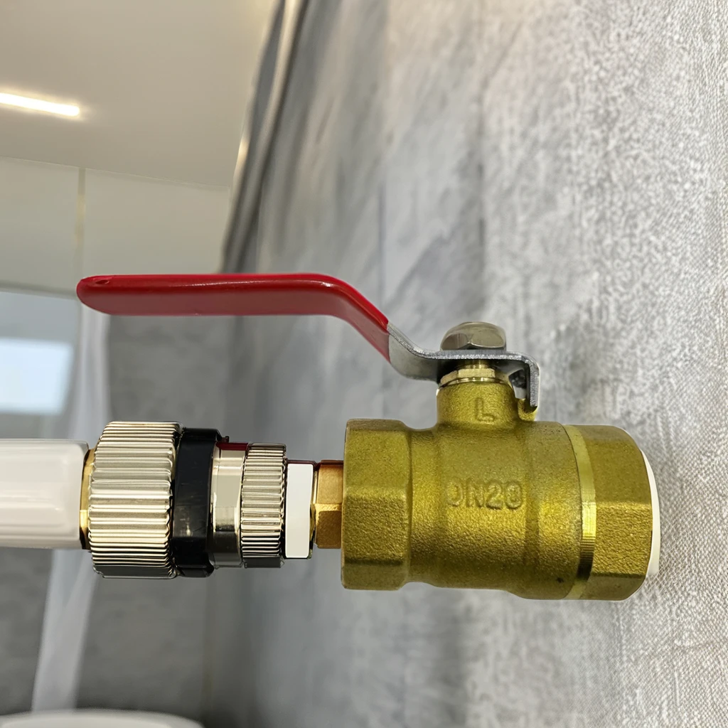Медный шаровой клапан с резьбой NPT DN15 DN20 DN25 кованый латунный красной ручкой