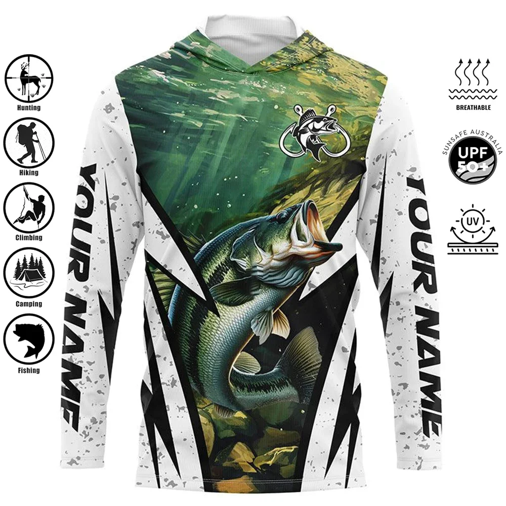 Custom Logo 100% Polyester Sublimated Jersey UPF 50 Fishing Shirts Outdoor Long Sleeve Performance Fishing Wear