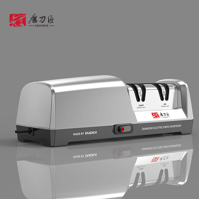 TAIDEA Smart Gadgets  Kitchen Ware Top Level TG2301 2 Stages Electric Diamond Steel Kitchen Knife Sharpener