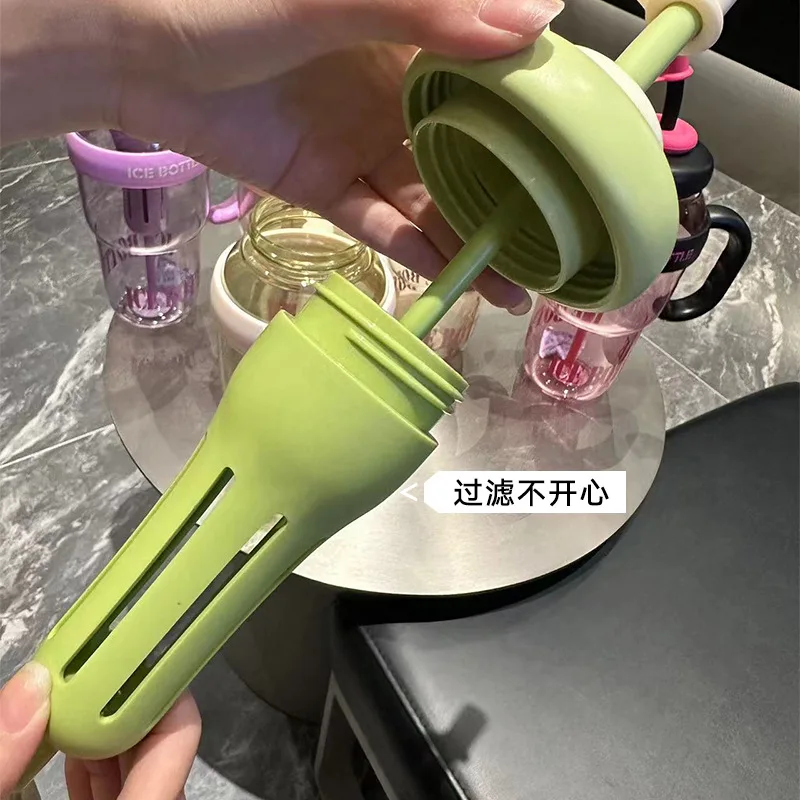 Hot Sale Leaking Proof 1300ml Wholesale Reusable Customize Plastic Tumbler With Straw And Handle And Infuser