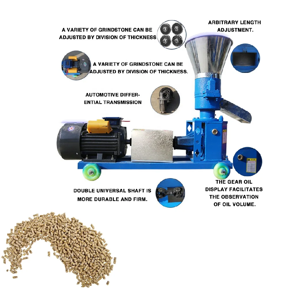 Feed Pelletizer Many Particle Sizes Fish Poultry Animal Food Pellet Processing Chicken Feed Making Machine