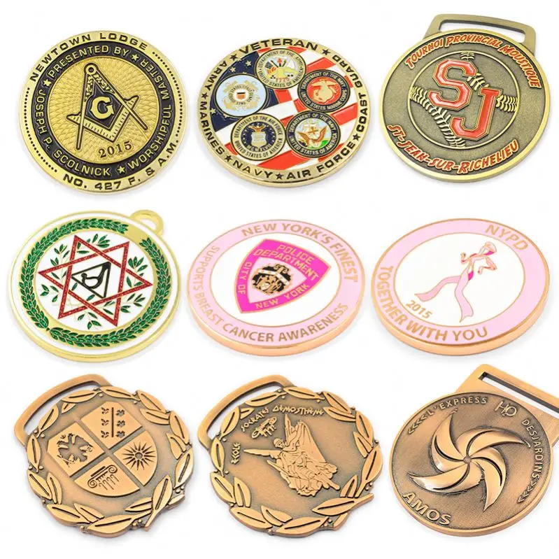 wholesale Custom Made Chains Metal Medal Uv Print Dragon Boat Race Triatolon School Stainless Metal Medals With Logo