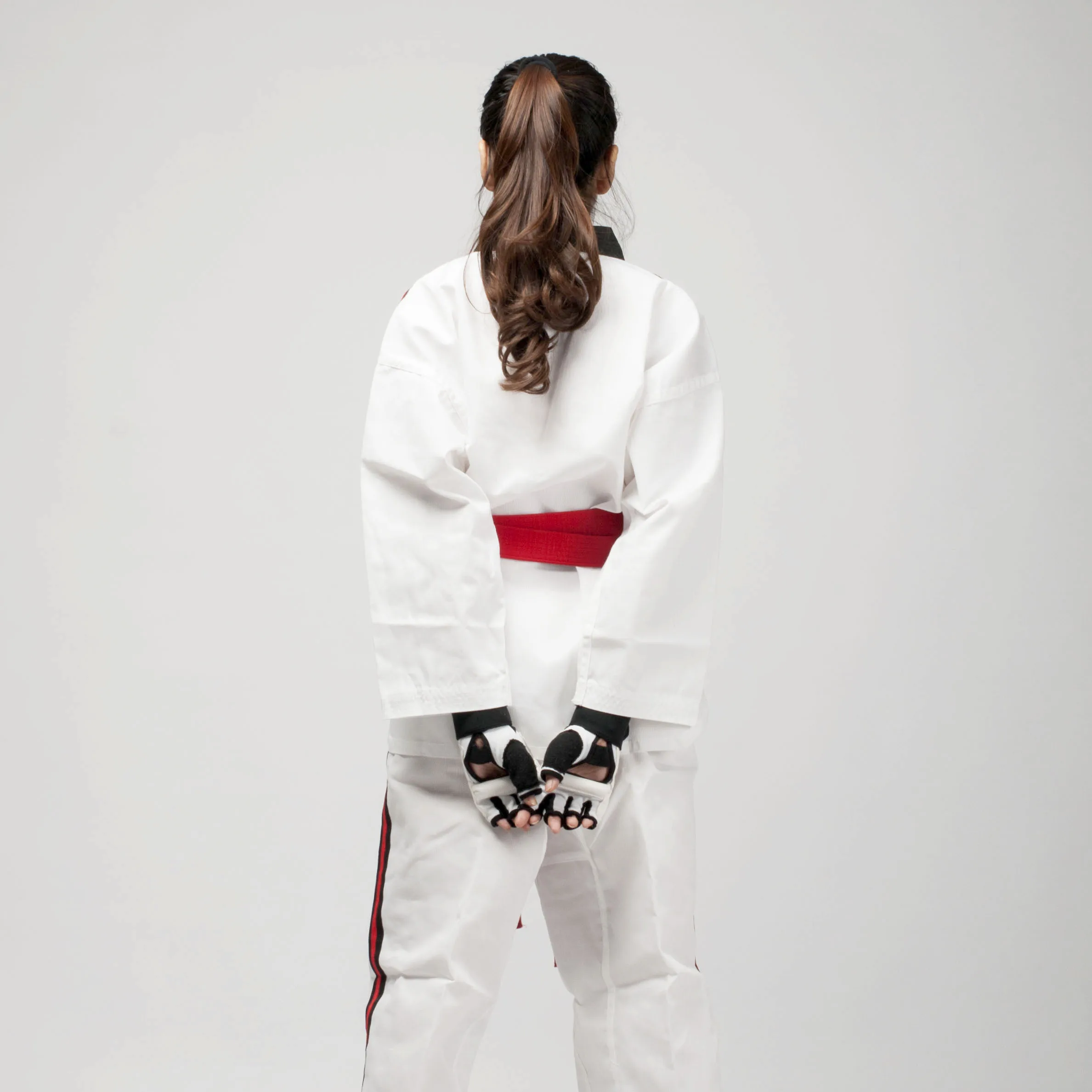 Sample Free Shipping New Stripe Pattern Hot Sale Super Light Martial Arts Taekwondo Uniform Dobok For Sale