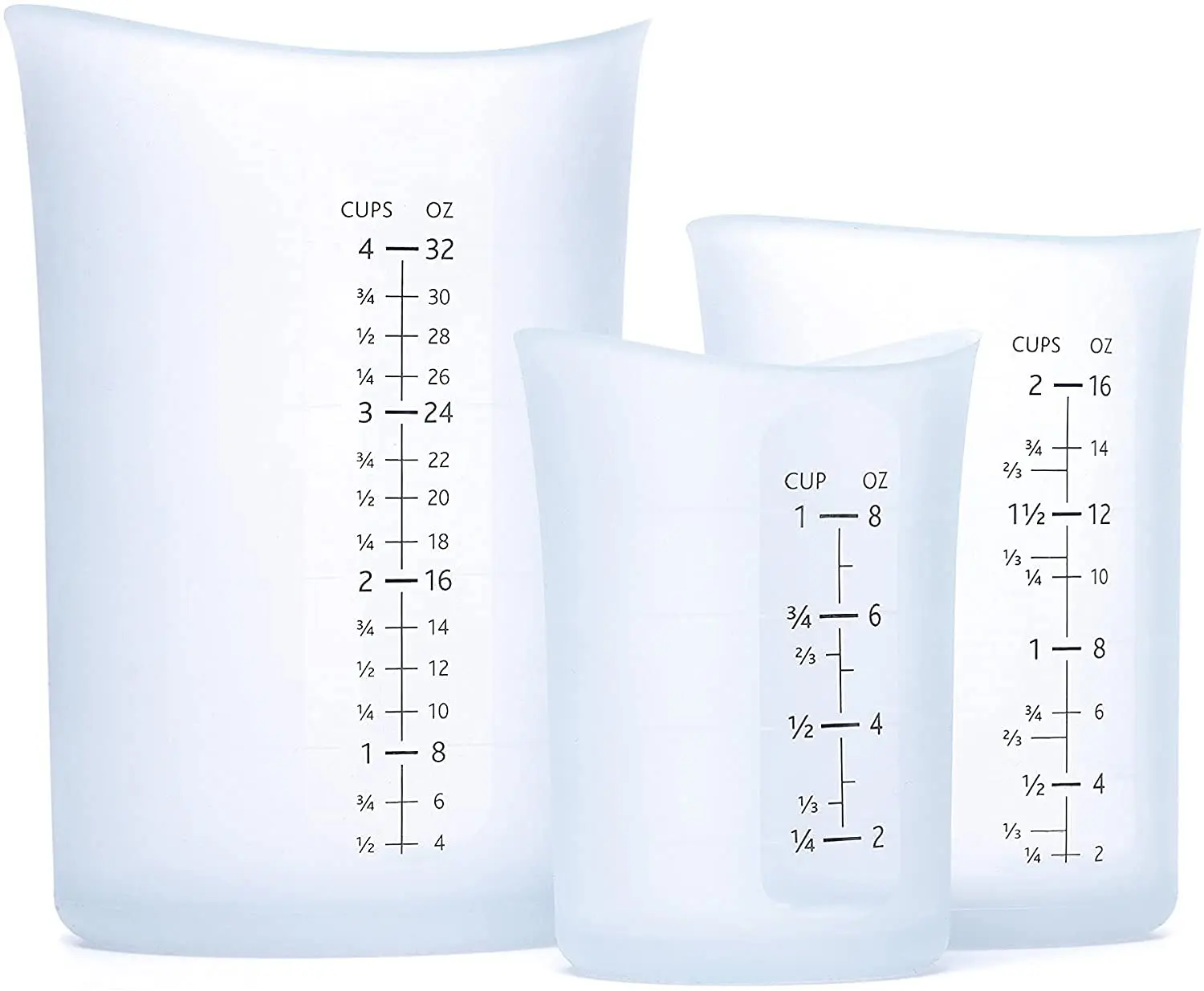 2024 Custom Logo Wholesale mini silicon Silicone measurement Measuring Cup set