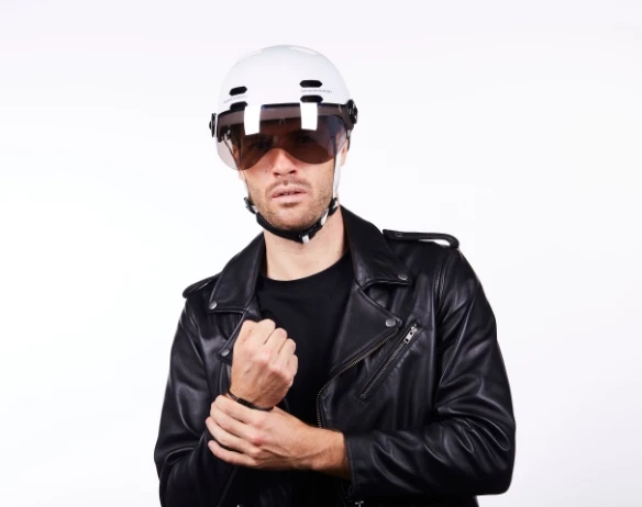 New Xiaomi  4u  smart electric scooter  led helmet with visor