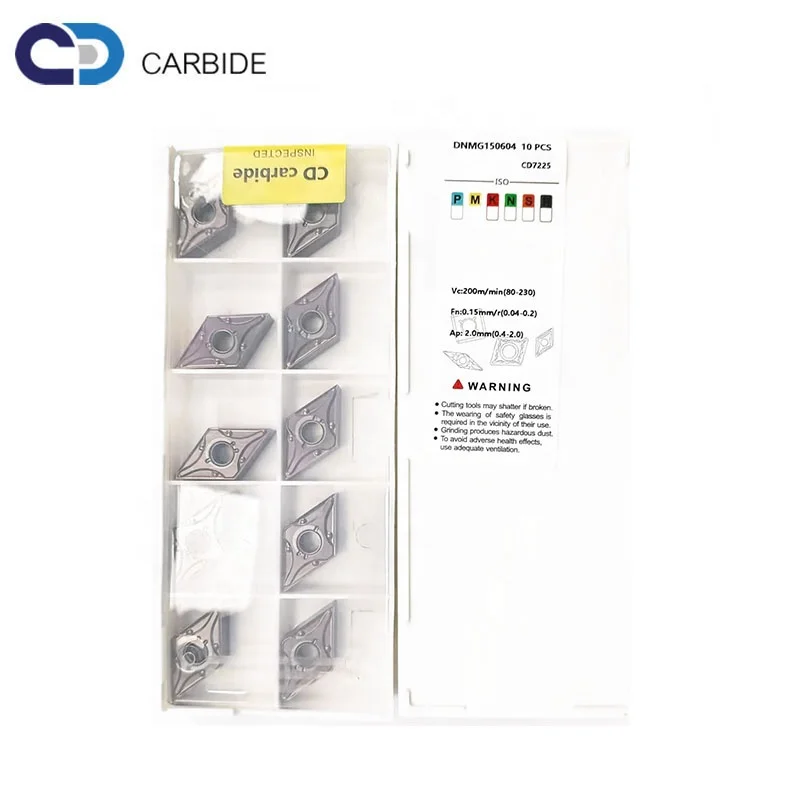 DNMG150604 CD7225 Carbide Cnc Cutting Tool Hard Alloy Turning Inserts
