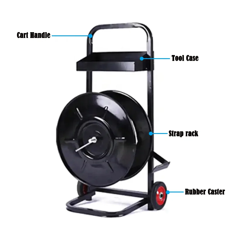 Steel Material Hand Strapping Dispenser Cart for plastic PP strap