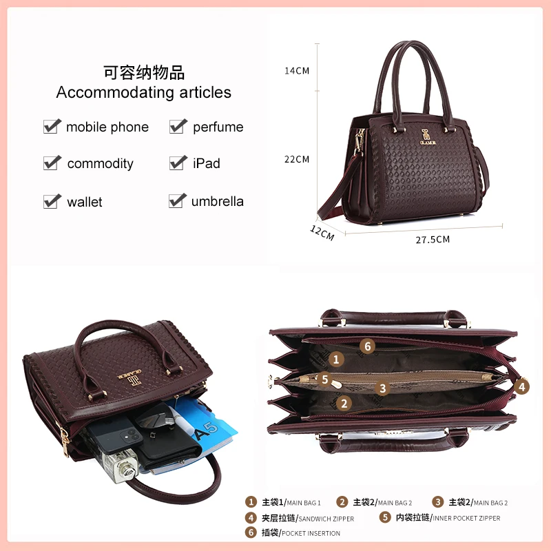 New Design Handbags Women Shoulder Hand Bags Famous Brands Ladies Tote Bag Purses And Handbags For Women Luxury