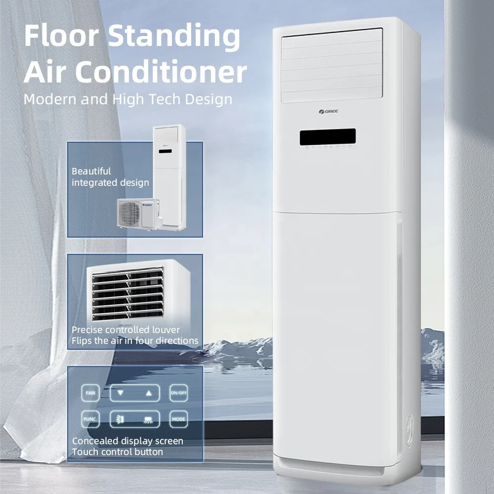 Puremind 36000Btu 48000Btu Standing Air Conditioner Vertical Type Cooling Heating Floor Cabinet Air Conditioning System Wifi