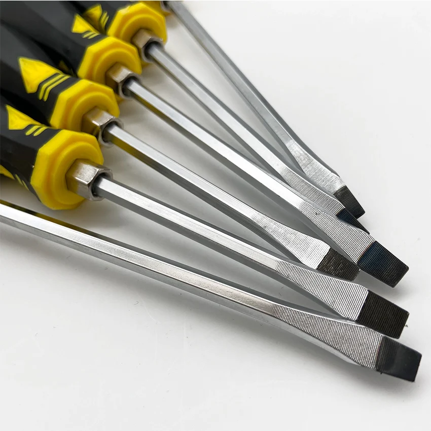 6PC diamond core handle set with high quality screwdriver PHILLIPS AND flat Magnetic screwdriver