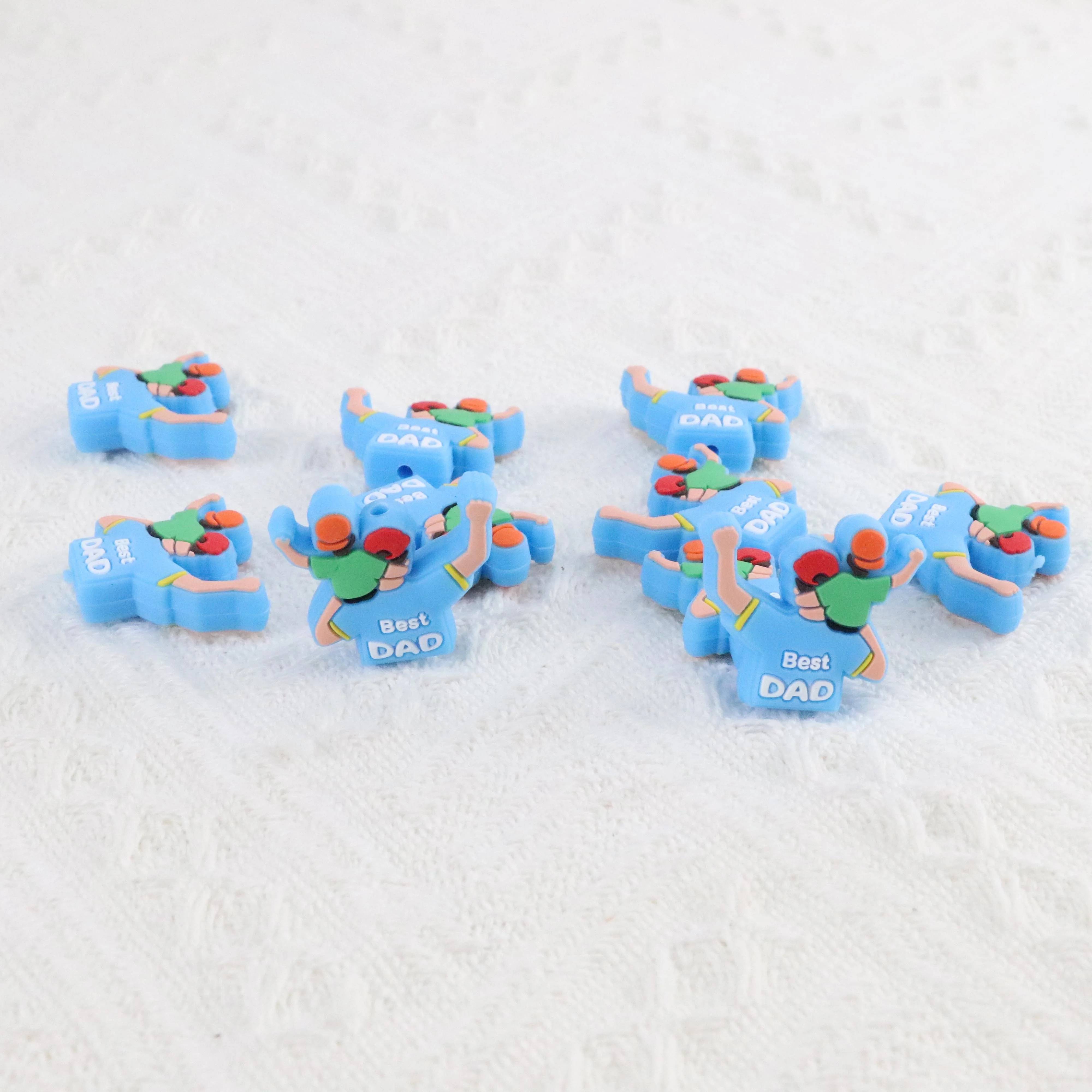 BPA Free DIY For Pen Making Pacifier Necklace Jewelry Chewable Nursing Toys Best DAD Focal Silicone Bead