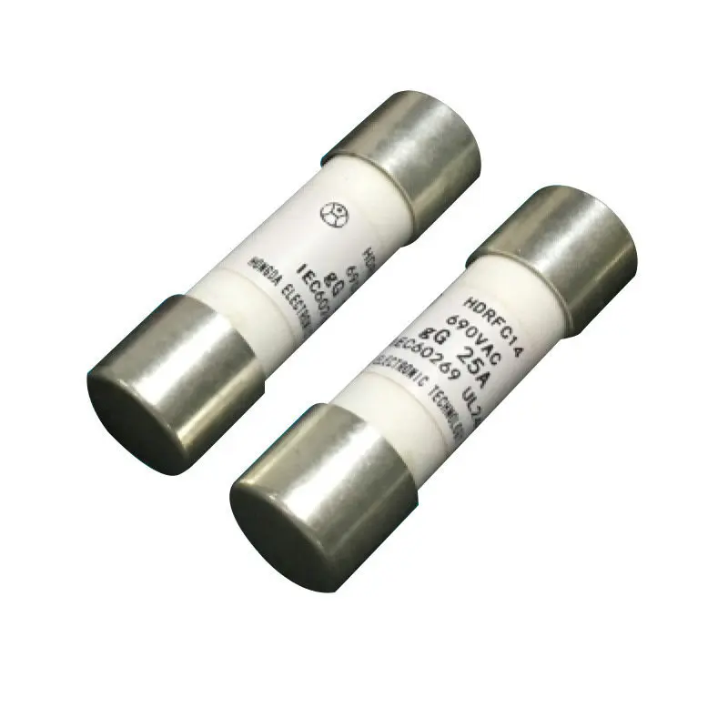 HDRFC22 Semiconductor Fusible Link Solar PV Fuse 400V 500V 690VAC 1A-125A Size 10X38 14X51 22X58Ceramic Tube Fast Acting Cutout