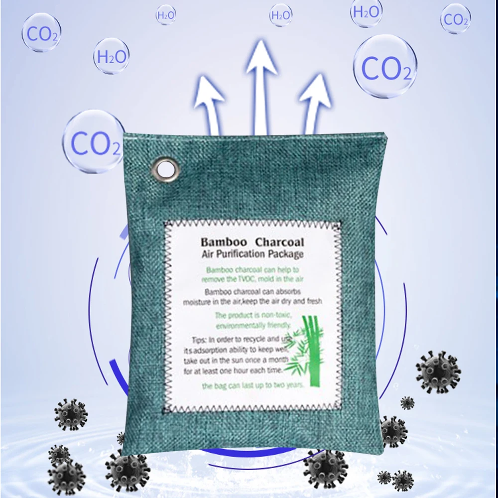 Charcoal Odor Absorber/Air Purifying Package/ air Purification Bag Natural Bamboo Activated Charcoal Air Freshener