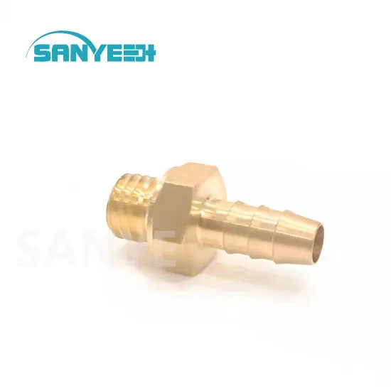 1/4' Male Pipe Fitting to 1/4' Brass Hose Barbed Straight Fitting for Overflow Tank