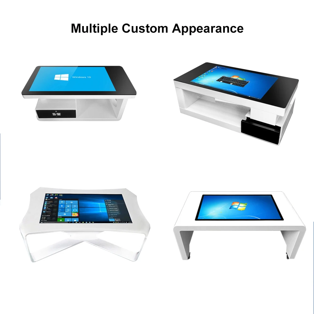 Пользовательский размер 40 дюймов ЖК-экран стол рекламный плеер мульти интерактивный 4k водонепроницаемый Android сенсорный экран умный журнальный столик