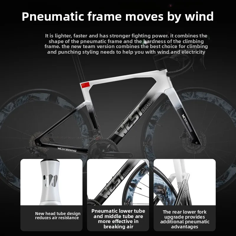 Командная версия 24-скоростной ультралегкий карбоновый шоссейный велосипед Гоночная рама и комплект колес