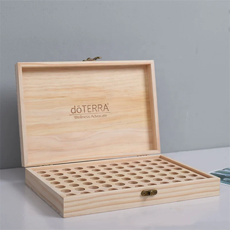 Деревянная коробка-органайзер Dottera для эфирных масел большой деревянный защитный чехол хранения