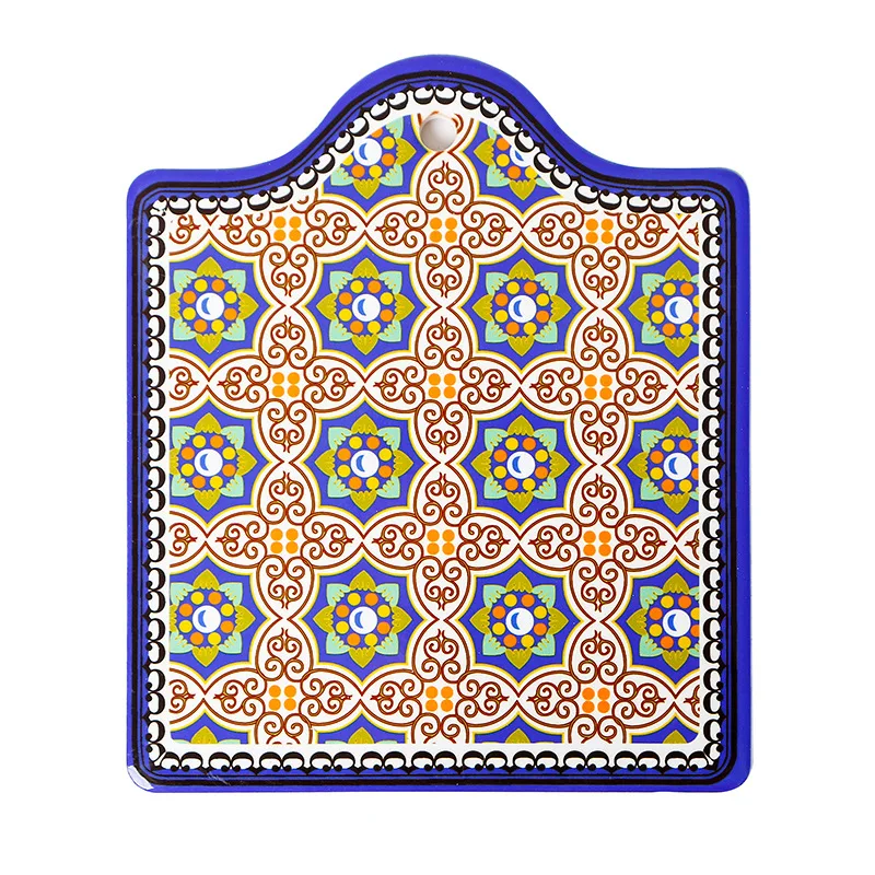 Ameican Style Pattern High Quality Ceramic Heat Insulation Pad Household Plate Square Ceramic Mat