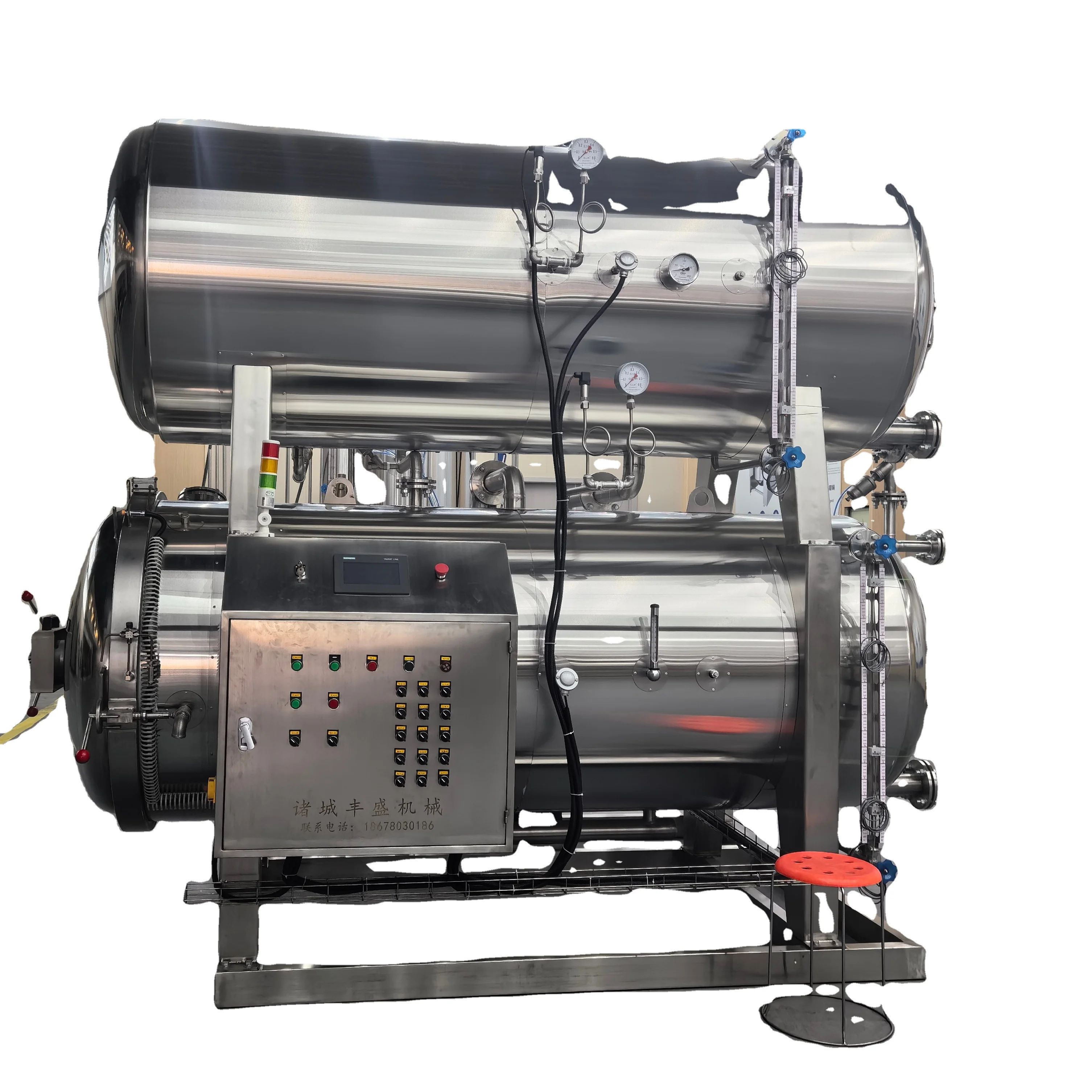 Automatic industrial sterilization  water spray Food  autoclave Sterilizer retort  sterilizing machine price