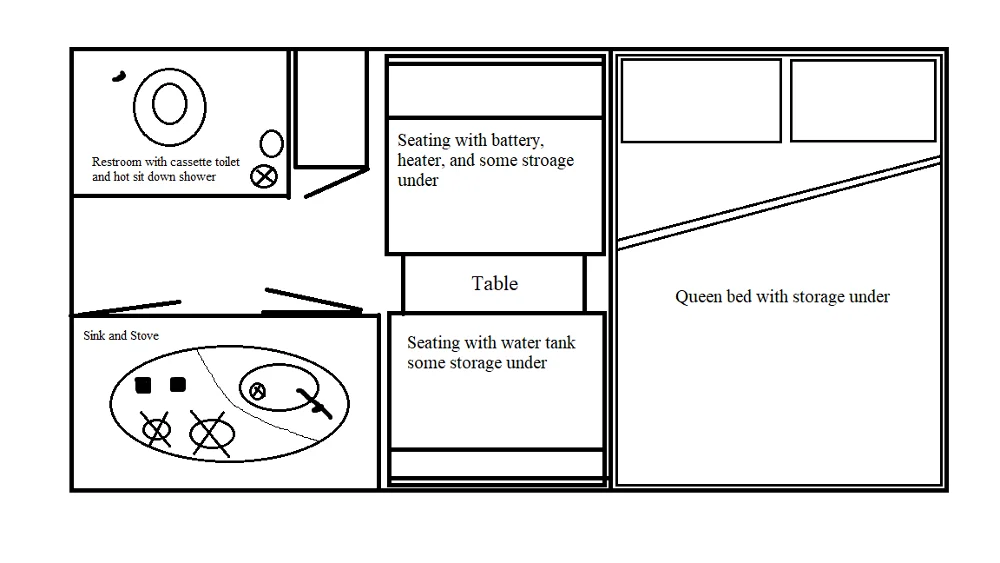 Полностью автономная короткая кровать выдвижная скользящая скользка на грузовике для