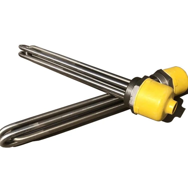 6KW 220/380 Volt DN50 Flange Immersion Heater Stainless Steel Electric Heating Pipe Tube For Boiling Water