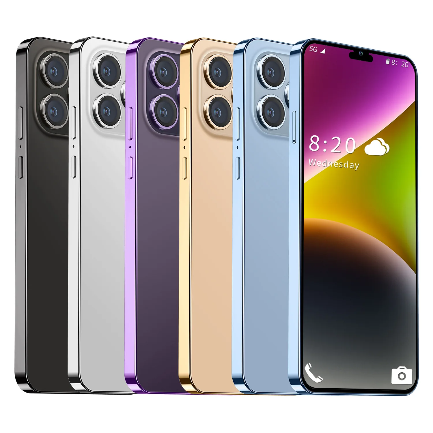 Dropshipping Cheap cell phone unlocked i 14 Pro Max 6.7 inch big screen 5G OEM/ODM smart phone 8+256GB 7800mAh