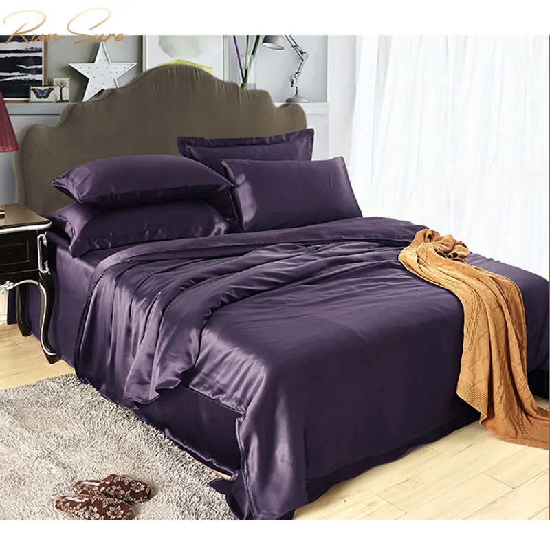 
100 silk bed cloth quilt sheet sets 8 pcs comforter set real mulberry silk bedding set bedspread 