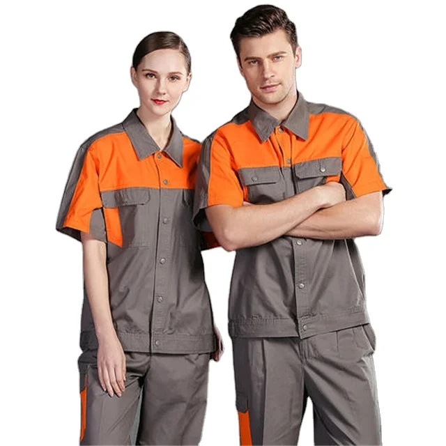 Summer Short Sleeve Breathable Wear-resistant Maintenance Engineer Uniform