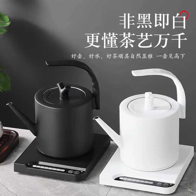 electric kettle  Mechanical electric kettle with thin spout and goose neck, 1000ml white stainless steel electric kettle