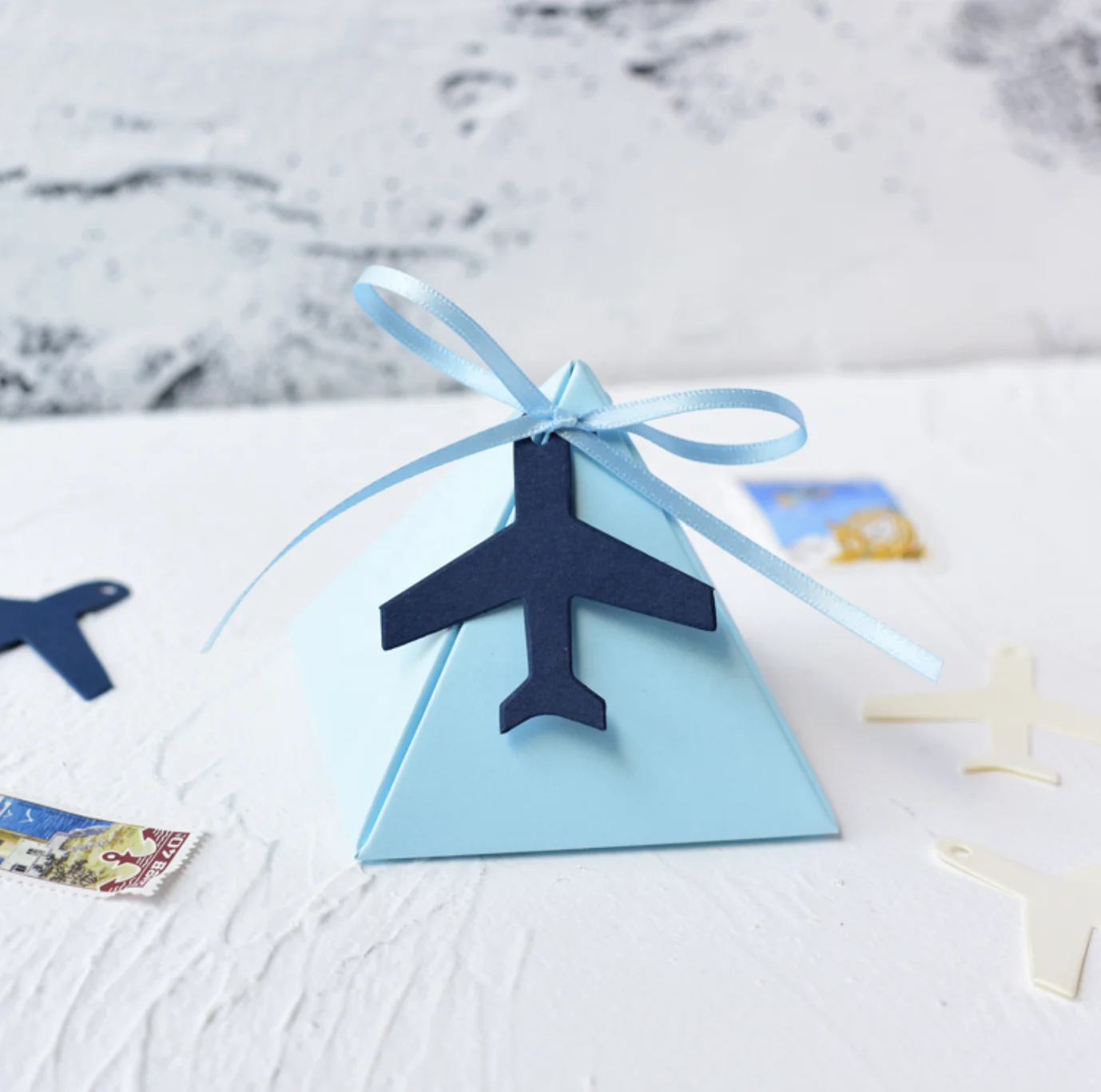 Pyramid Chinese new year party flower Christmas baby shower wedding favor small candy door gift packaging paper box for guests