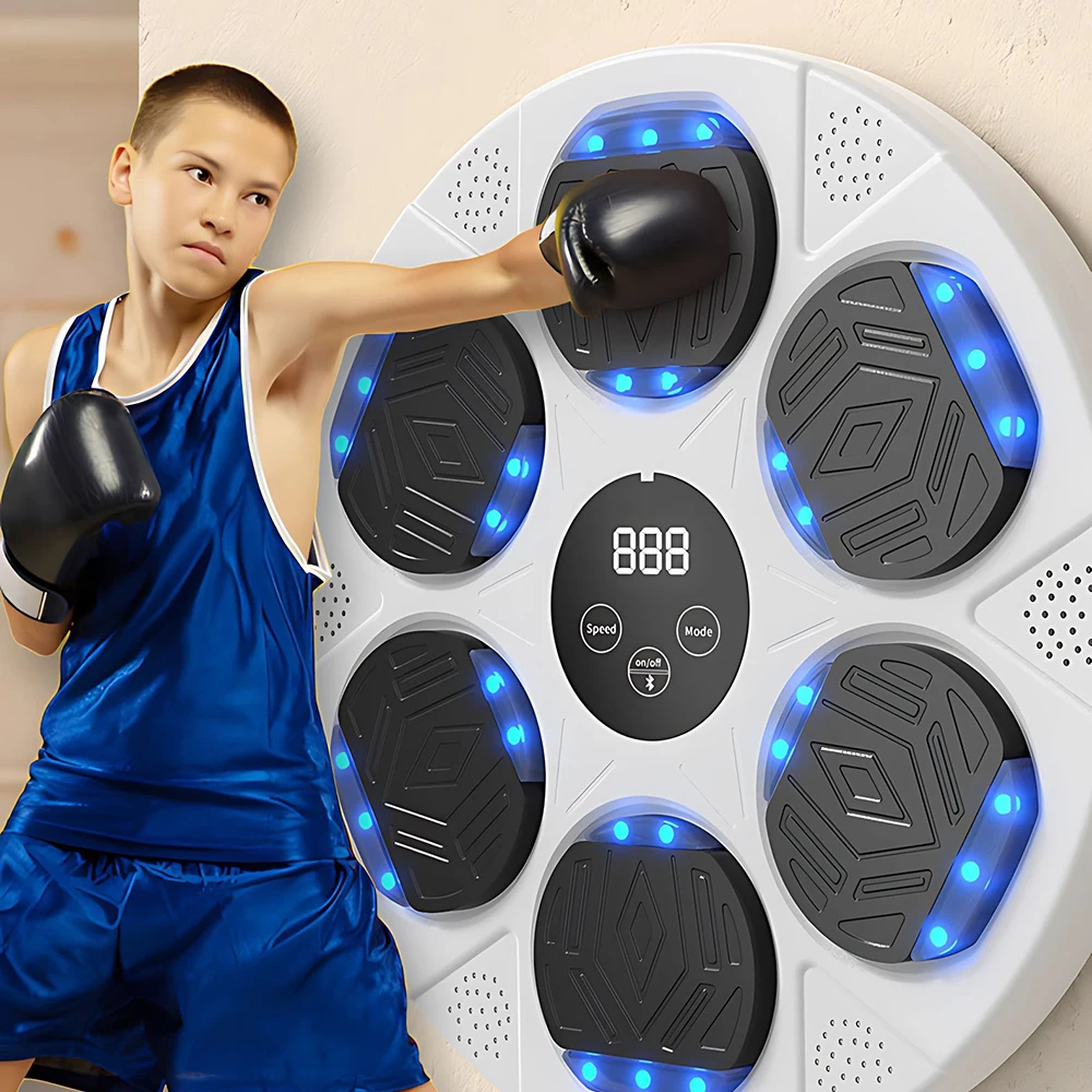 Electronic Wireless Home Target Wall Mounted With Boxing Glove One Punch Training Smart Music Boxing Machine
