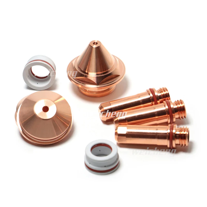 Plasma Cutting Accessories Consumables Copper Electrode Nozzle Shield Swirl Ring for Ajan Cutting Torch
