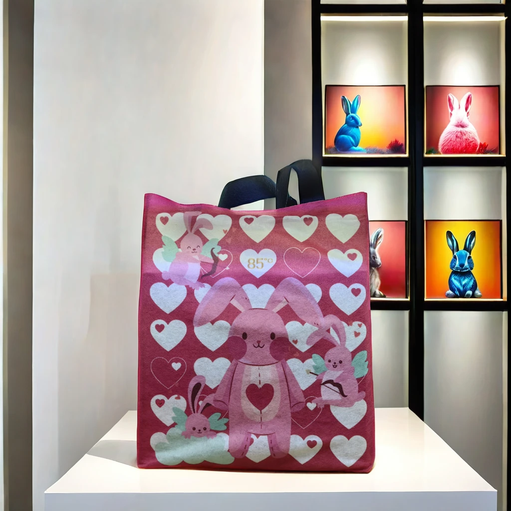 Handbags Reusable Women Shopper Bag Eco Non Woven Shopping Bag With Custom Printed Logo Foldable Tote Bag For Clothing Store