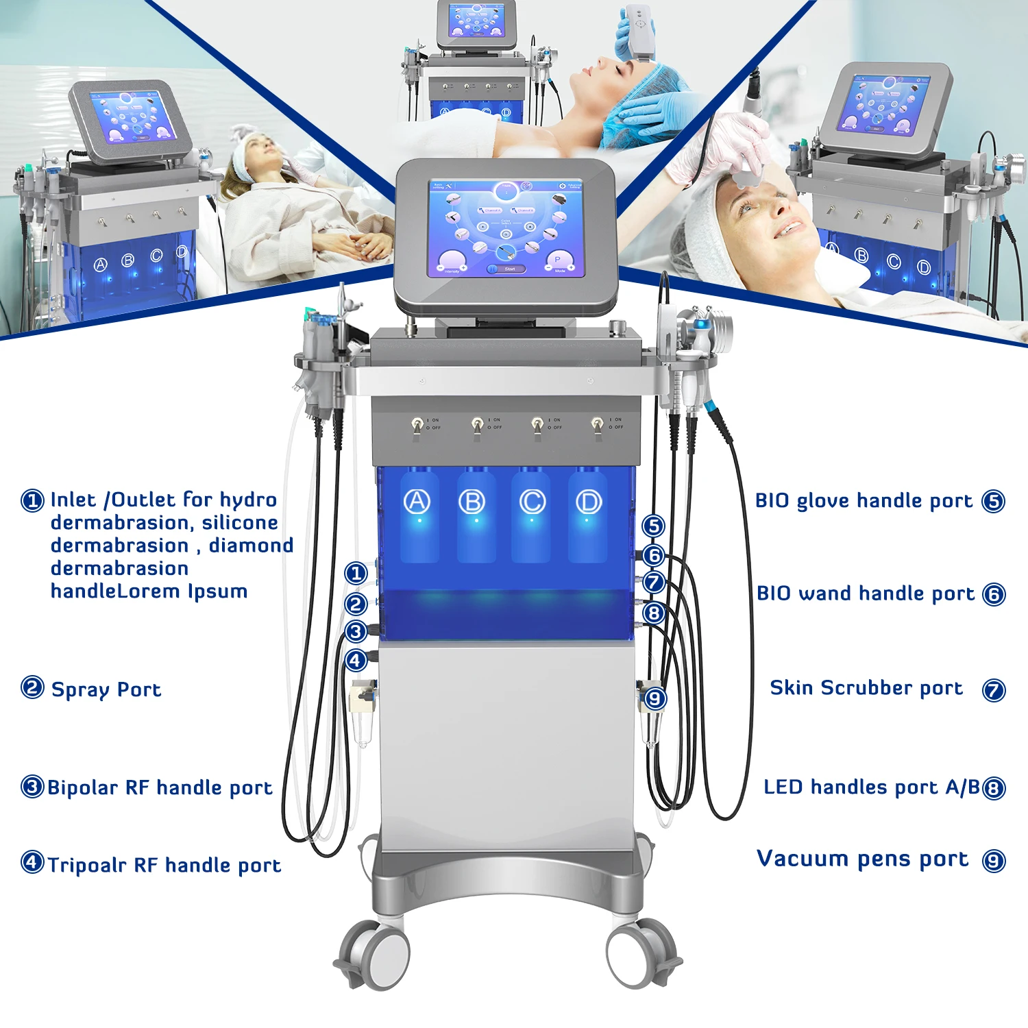 Spa12 11in1 hidrofacial beauty salon hydrabeauty hydra dermabrasion facial machine for skin care system